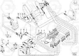 70161 Hydraulic circuit ( platform/balancing valve/offset cylinder ) ECR28 TYPE 601, Volvo Construction Equipment