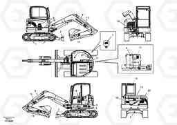 73741 Decal, outer location ECR58, Volvo Construction Equipment