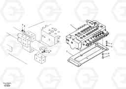 4699 Control valve with fitting parts. ECR58, Volvo Construction Equipment