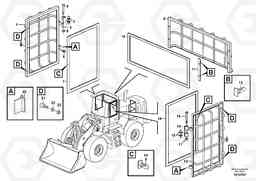 104053 Window guards, side and rear windows. L120E S/N 16001 - 19668 SWE, 64001- USA, 70701-BRA, Volvo Construction Equipment