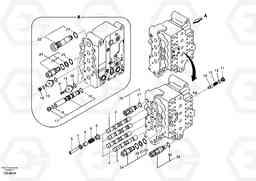 78639 Main control valve, swing and option and dipper arm and travel Lh EC240B, Volvo Construction Equipment