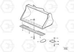 80192 Bucket, straight lip, alt. edge savers or teeth ATTACHMENTS ATTACHMENTS BUCKETS, Volvo Construction Equipment