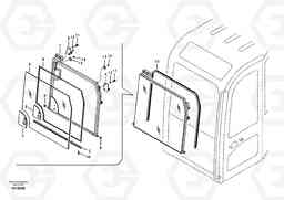 15736 Windshield ECR88 S/N 10001-14010, Volvo Construction Equipment