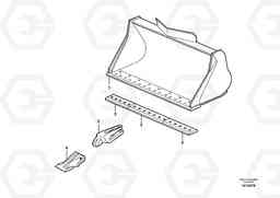 72711 Bucket, straight lip, alt. edge savers or teeth ATTACHMENTS ATTACHMENTS BUCKETS, Volvo Construction Equipment