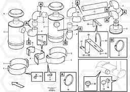 57708 Oil bath air filter with fitting parts. L330E, Volvo Construction Equipment