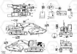 43724 Decal, outer location EC290B, Volvo Construction Equipment
