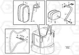 89317 Rear view mirror L90E, Volvo Construction Equipment