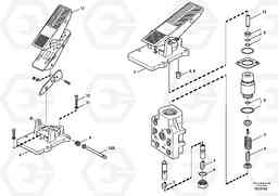 19436 Footbrake valve L110E S/N 1002 - 2165 SWE, 60001- USA,70201-70257BRA, Volvo Construction Equipment