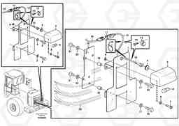 57715 License plate lamp L120E S/N 16001 - 19668 SWE, 64001- USA, 70701-BRA, Volvo Construction Equipment