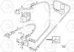 10376 Differential lock, hydraulic line L120E S/N 16001 - 19668 SWE, 64001- USA, 70701-BRA, Volvo Construction Equipment