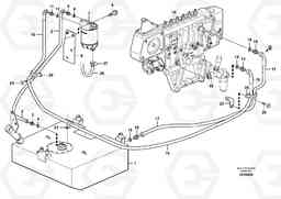 19997 Fuel pipes, fuel tank - injection pump L120D, Volvo Construction Equipment