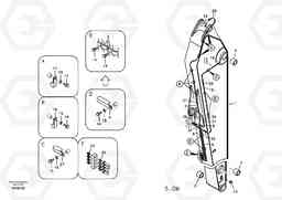 99893 Dipper arm and grease piping with piping seat, long reach EC360B, Volvo Construction Equipment