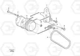 28244 Compressor for cooling agent R134a with fitting parts. L70E, Volvo Construction Equipment