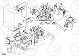 47562 Servo system, pump piping and filter mount. EC460B, Volvo Construction Equipment