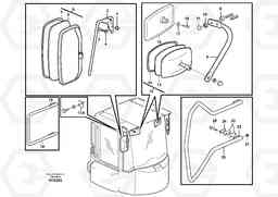 91243 Rear view mirror L180E S/N 5004 - 7398 S/N 62501 - 62543 USA, Volvo Construction Equipment