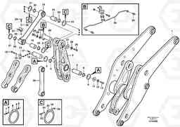 85580 Rear links with assembly parts L180E S/N 5004 - 7398 S/N 62501 - 62543 USA, Volvo Construction Equipment