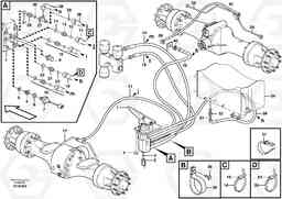 96260 Brake lines, footbrake valve - axles L90E, Volvo Construction Equipment