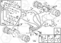 92306 Brake lines, footbrake valve - axles L110E S/N 1002 - 2165 SWE, 60001- USA,70201-70257BRA, Volvo Construction Equipment