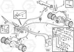 96250 Brake lines, footbrake valve - axles L180E S/N 5004 - 7398 S/N 62501 - 62543 USA, Volvo Construction Equipment