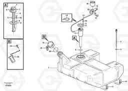 37692 Fuel tank with fitting parts L110E S/N 1002 - 2165 SWE, 60001- USA,70201-70257BRA, Volvo Construction Equipment
