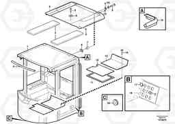 1602 Cab body, roof and floor panel L150D, Volvo Construction Equipment