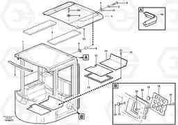 85797 Cab body: roof and floor panel. L220E SER NO 2001 - 3999, Volvo Construction Equipment