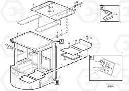 558 Cab body: roof and floor panel. L120D, Volvo Construction Equipment