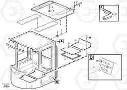 78 Cab body: roof and floor panel. L70D, Volvo Construction Equipment