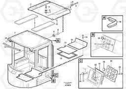 438 Cab body: roof and floor panel. L220D SER NO 1001-, Volvo Construction Equipment