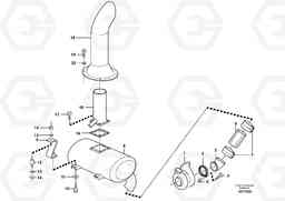 21437 Exhaust system, silencer L220E SER NO 4003 - 5020, Volvo Construction Equipment