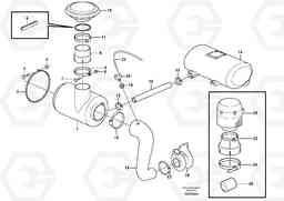 88757 Air filter with fitting parts L220E SER NO 4003 - 5020, Volvo Construction Equipment