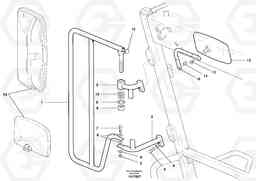 268 Breakaway mirror bracket & interior mirror G900 MODELS S/N 39300 -, Volvo Construction Equipment