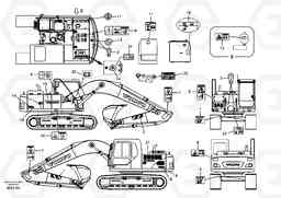 12878 Decal, outer location EC180B, Volvo Construction Equipment