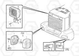 12447 Lighting, rear L220E SER NO 4003 - 5020, Volvo Construction Equipment