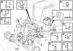 84755 Front cable harness with assembly parts. L220E SER NO 4003 - 5020, Volvo Construction Equipment