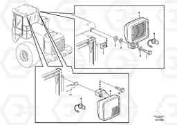 43787 Work lights, rear. L110E S/N 1002 - 2165 SWE, 60001- USA,70201-70257BRA, Volvo Construction Equipment