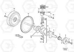 65037 Crankshaft and related parts MC70B S/N 71000 -, Volvo Construction Equipment