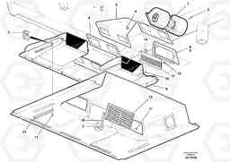 6061 Defrost Duct and Fan G900 MODELS S/N 39300 -, Volvo Construction Equipment