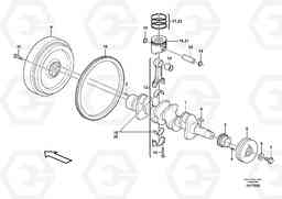 65036 Crankshaft and related parts MC70B S/N 71000 -, Volvo Construction Equipment