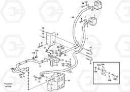 49887 Feed- and return lines - control valve L180E HIGH-LIFT S/N 5004 - 7398, Volvo Construction Equipment