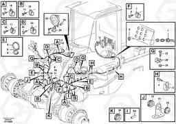 83441 Front cable harness with assembly parts L180E S/N 5004 - 7398 S/N 62501 - 62543 USA, Volvo Construction Equipment