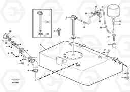 65990 Fuel tank with fitting parts L180E S/N 5004 - 7398 S/N 62501 - 62543 USA, Volvo Construction Equipment