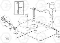 65991 Fuel tank with fitting parts L180E HIGH-LIFT S/N 5004 - 7398, Volvo Construction Equipment