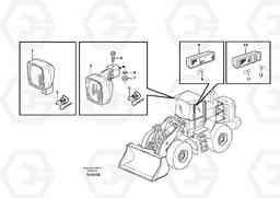 19071 Work lights, front. L180E S/N 5004 - 7398 S/N 62501 - 62543 USA, Volvo Construction Equipment