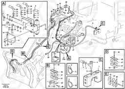 92561 Hydraulic system, attachment bracket. L180E S/N 5004 - 7398 S/N 62501 - 62543 USA, Volvo Construction Equipment