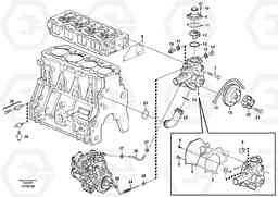 8791 Water pump and thermostat housing MC80B, Volvo Construction Equipment