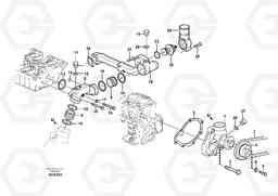 37709 Water pump with fitting parts L110E S/N 1002 - 2165 SWE, 60001- USA,70201-70257BRA, Volvo Construction Equipment