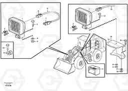 84447 Work lights, front. L110E S/N 1002 - 2165 SWE, 60001- USA,70201-70257BRA, Volvo Construction Equipment