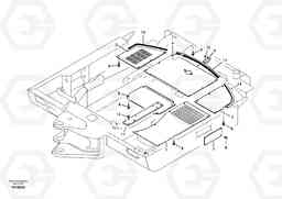 35276 Hatches under engine, hydr.pumps, cooler, m.valve and fuel tank. EC55B, Volvo Construction Equipment