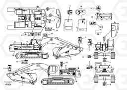 106640 Decal, outer location EC460B, Volvo Construction Equipment